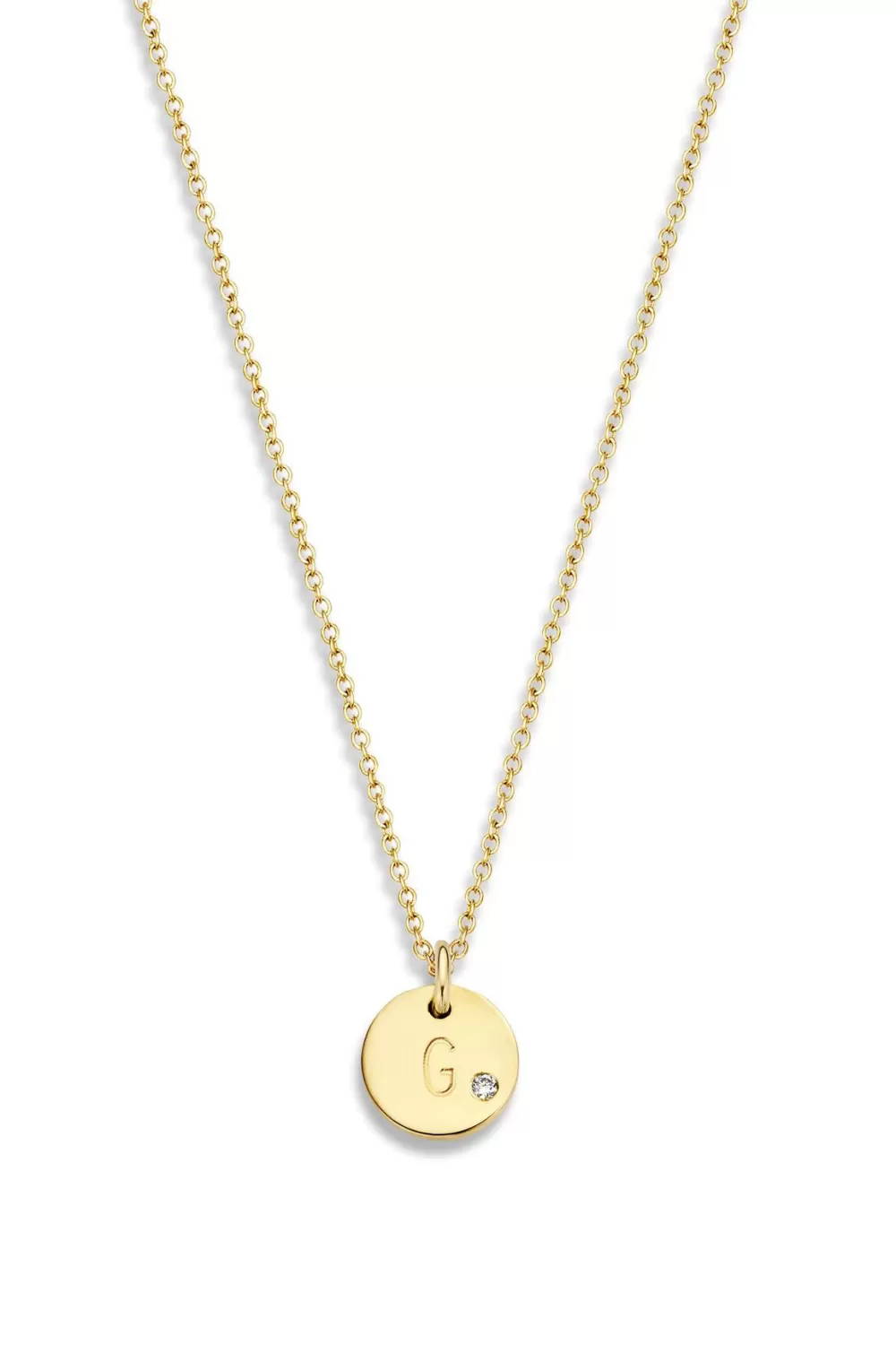 Sieraden<Gewoon Franky 14K Gouden Ketting Coin Diamond 43 Cm | Geel Goud