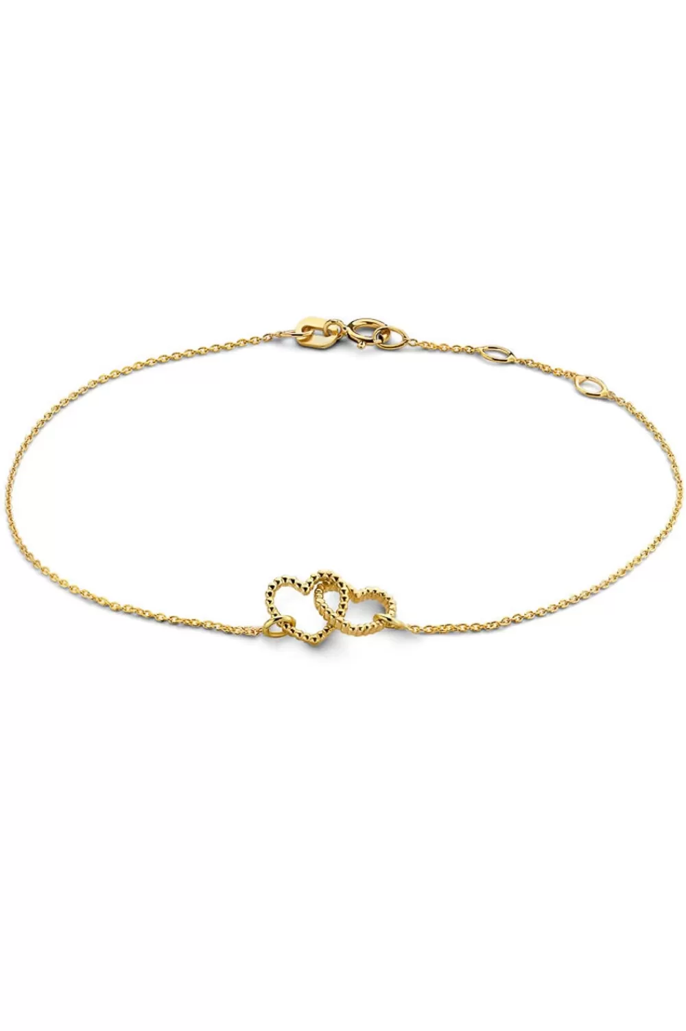 Sieraden<Gewoon Franky 14K Gouden Vintage Open Harten Armband | Goud