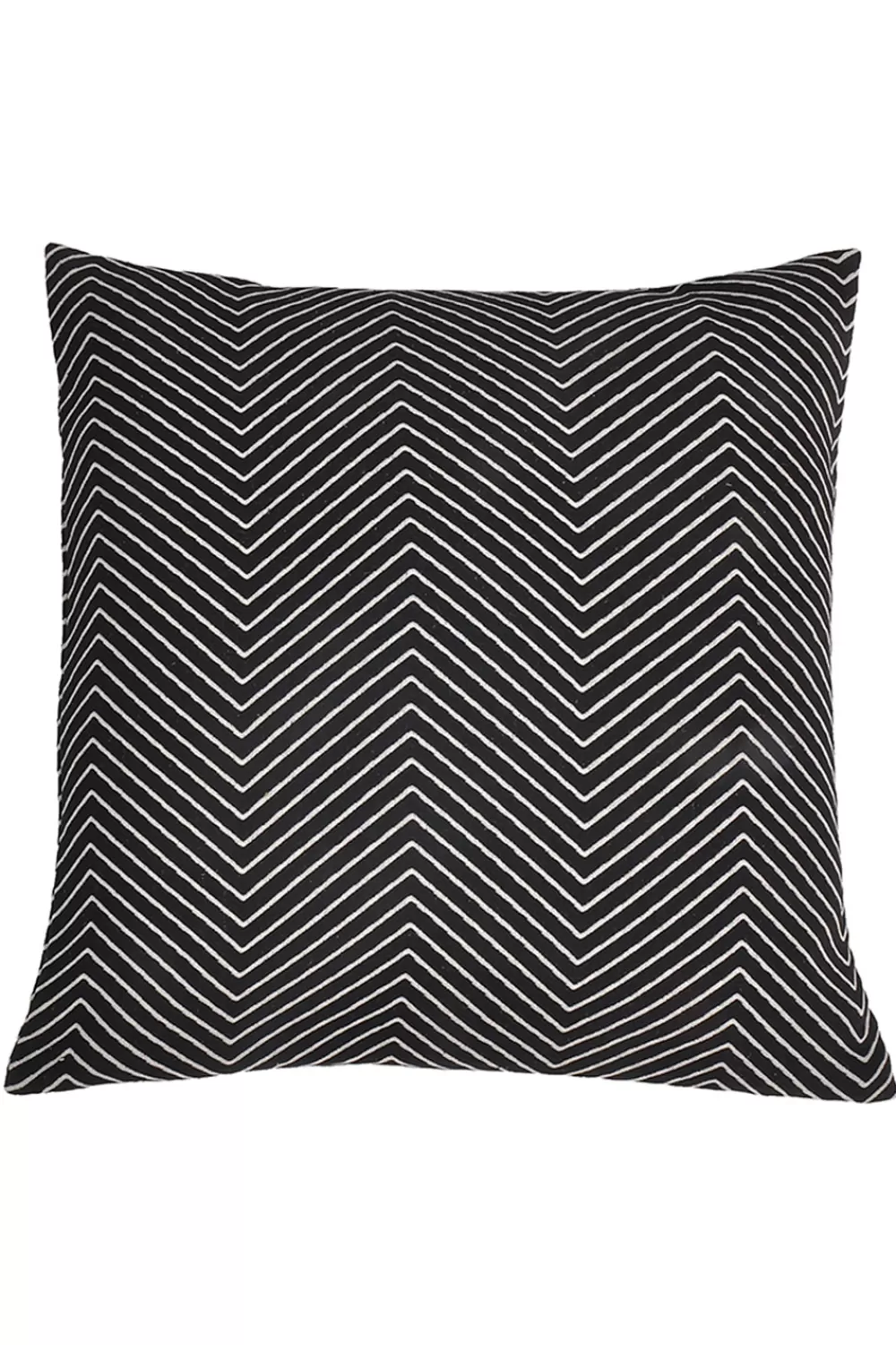 Levend<Klein Soho-leven 50X50 Zigzag Kussenhoes Bay | Zwart