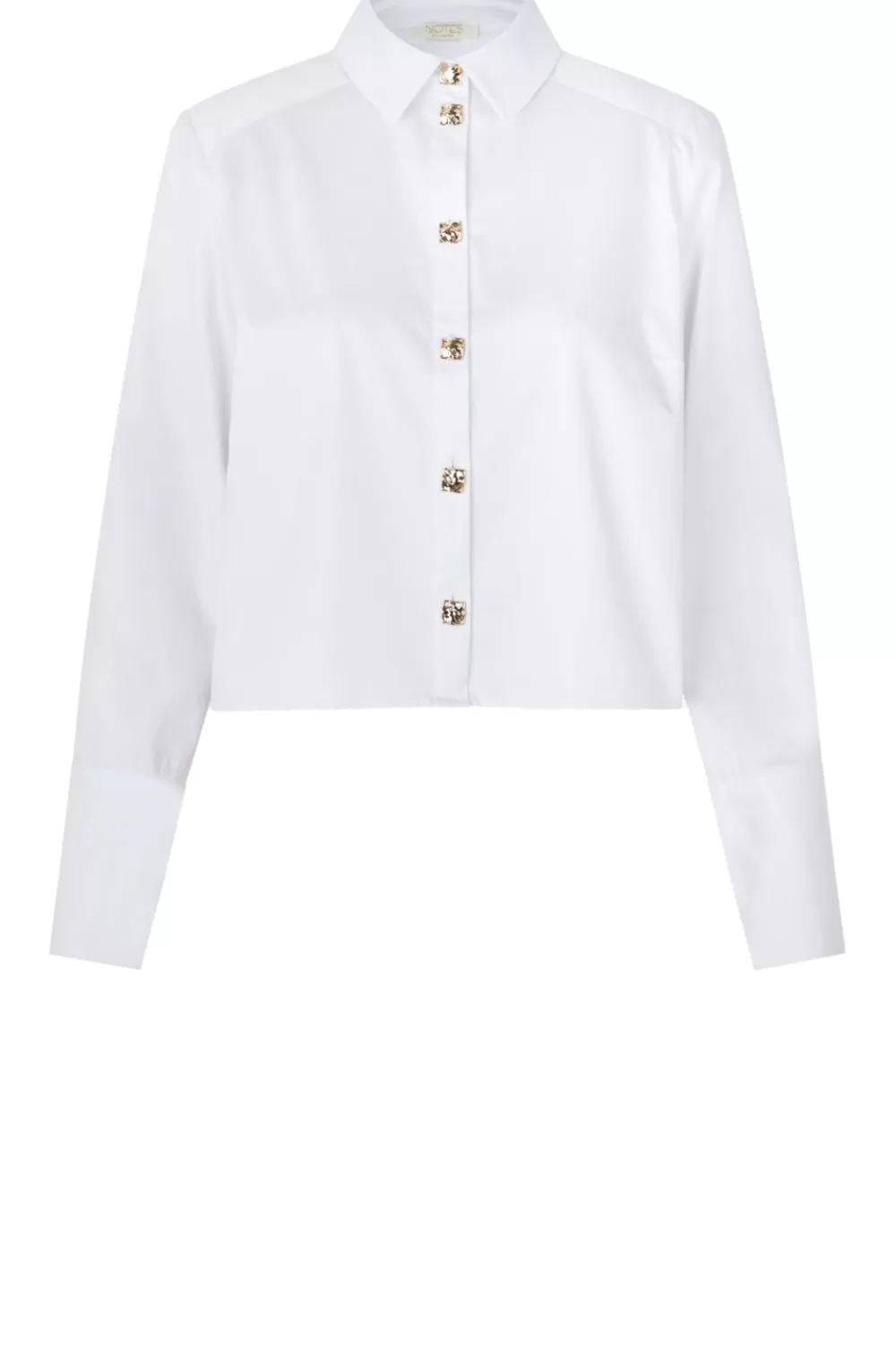 Bloezen & Tops<Opmerkingen Du Nord Boxy Cropped Blouse Ibi | Wit