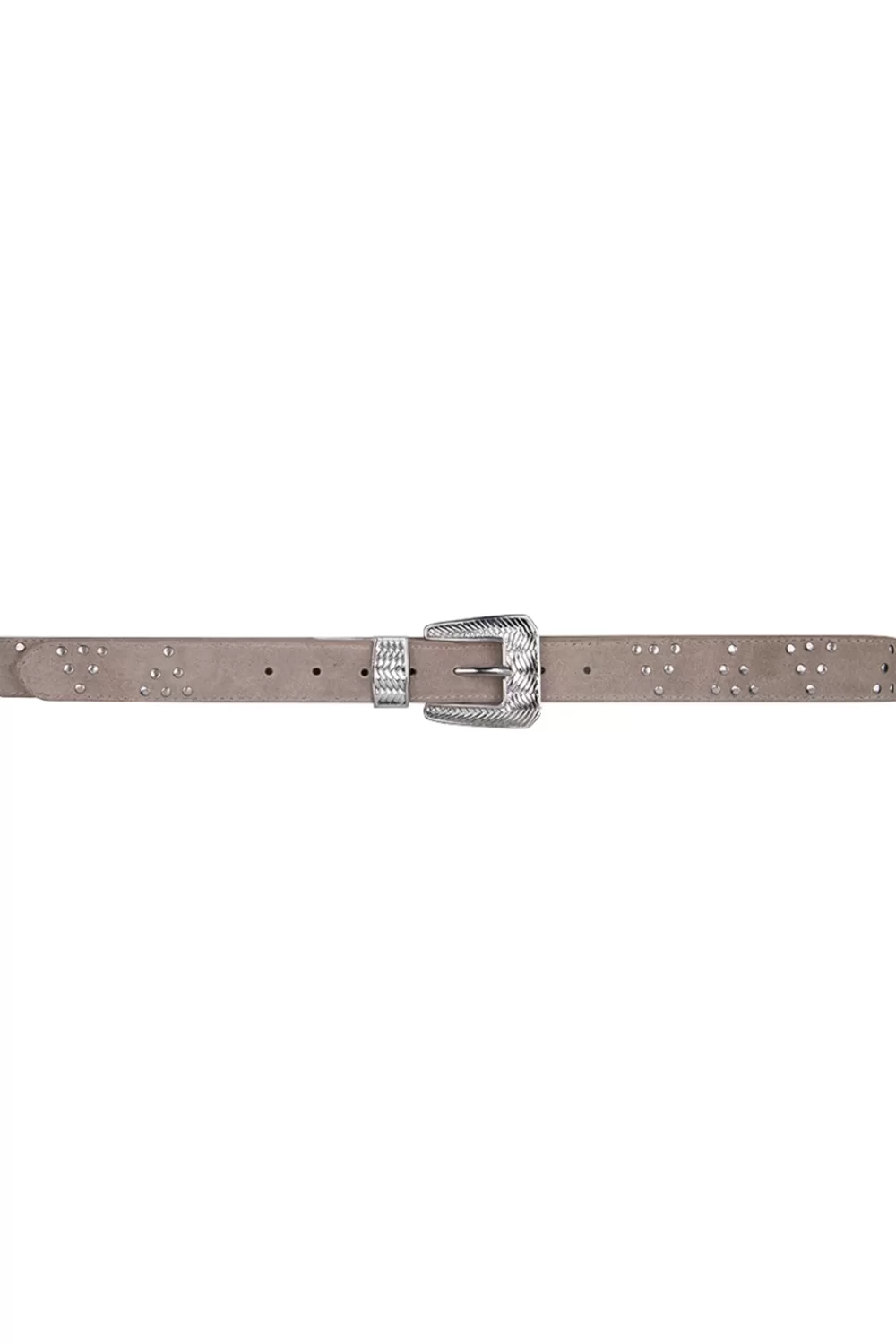 Riemen<Dante 6 Leren Riem Brunelle Klinknagel | Beige