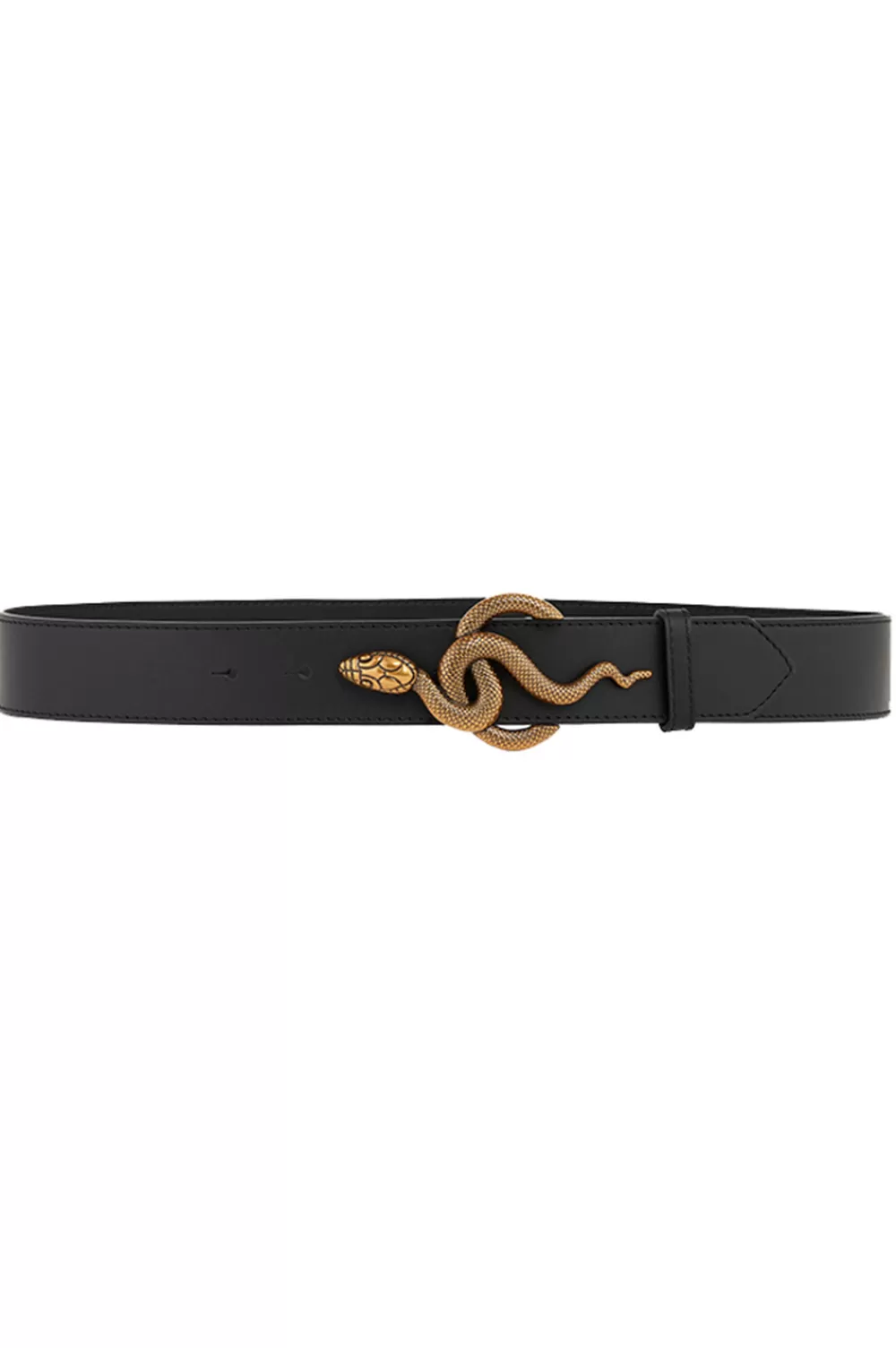 Riemen<Vanessa Bruno Leren Riem Met Slangengesp Cleo | Zwart