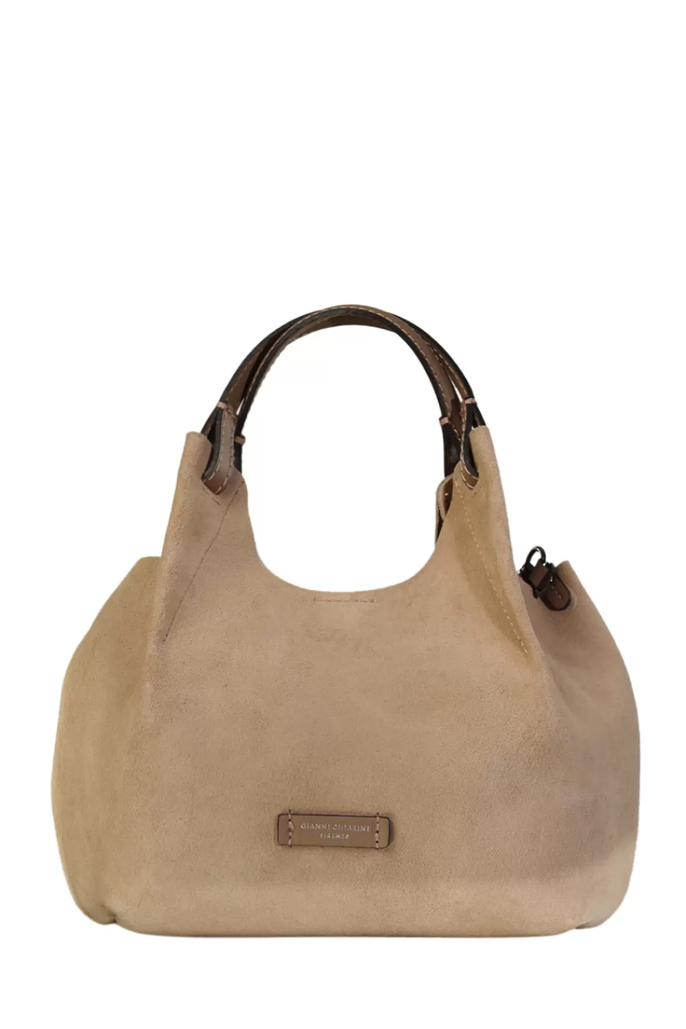 Tassen<Gianni Chiarini Leren Schoudertas Dua Medium | Beige