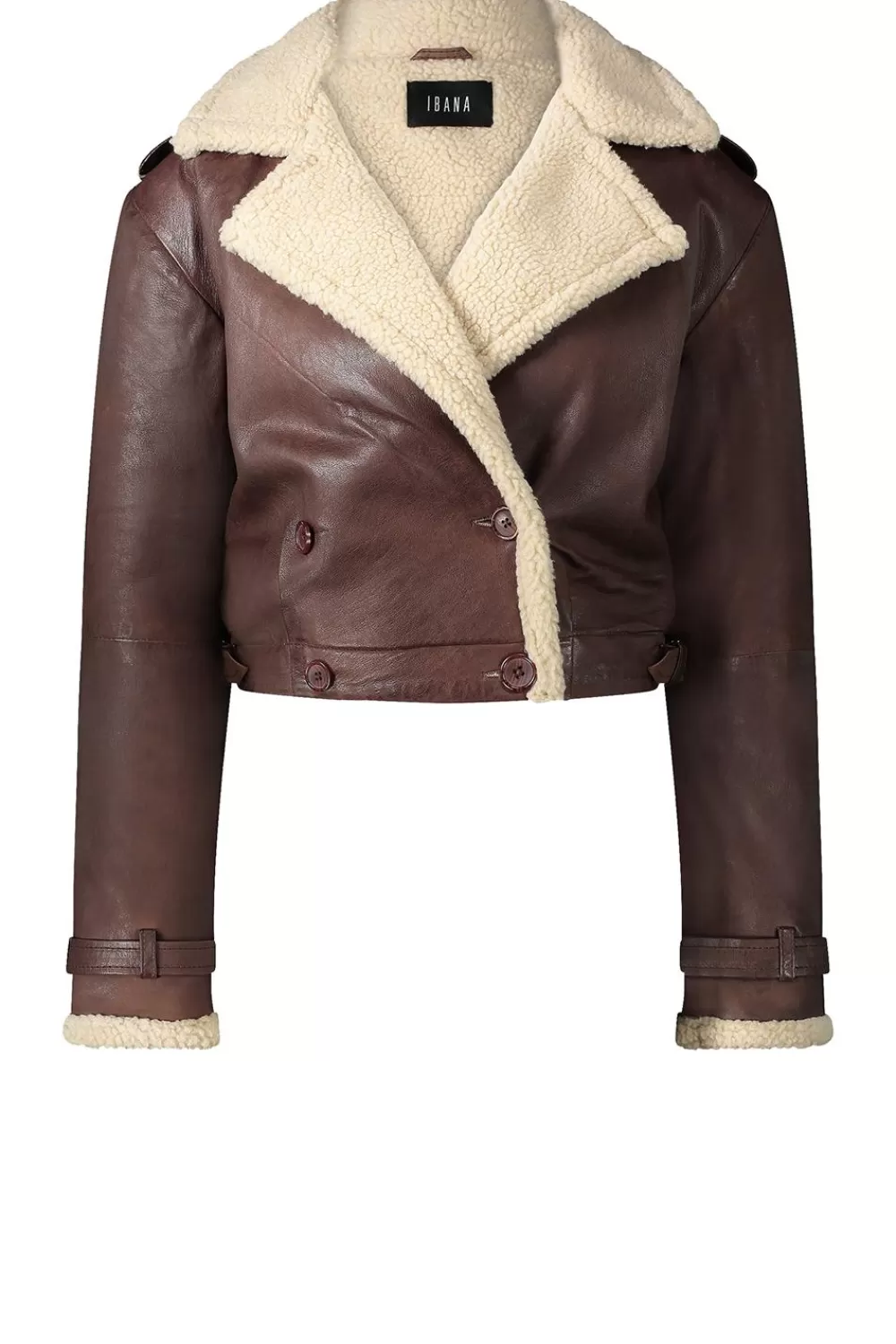 Jassen En Blazers<Ibana Leren Teddy Biker Belvine | Bruin