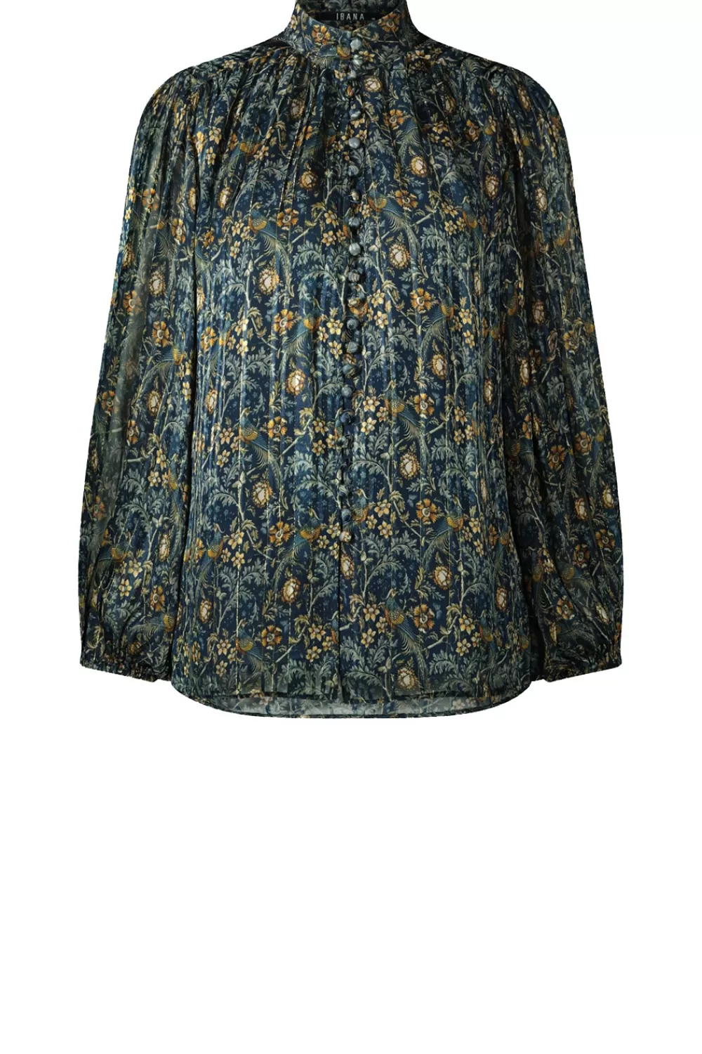 Bloezen & Tops<Ibana Lurex Blouse Met Print Talici | Blauw