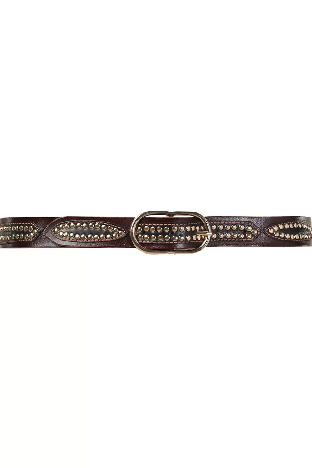 Riemen<Antiek Batik Luxe Riem Met Studs Jane | Bordeaux