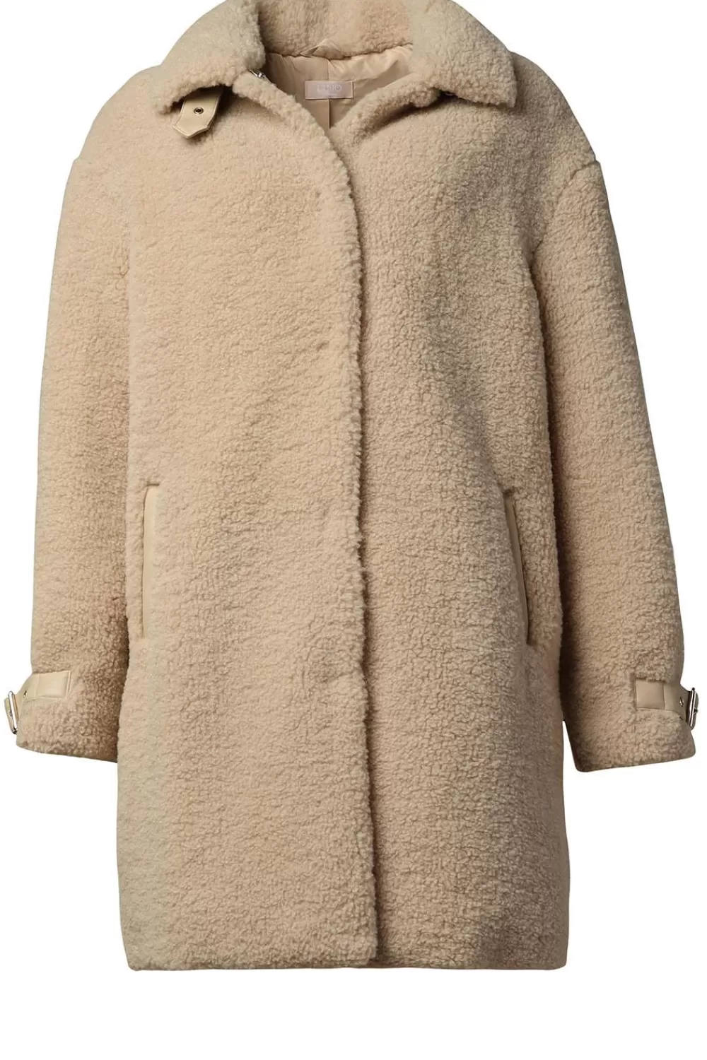 Jassen En Blazers<Liu Jo Luxe Teddybeer Met Kunstleren Details Manon | Beige