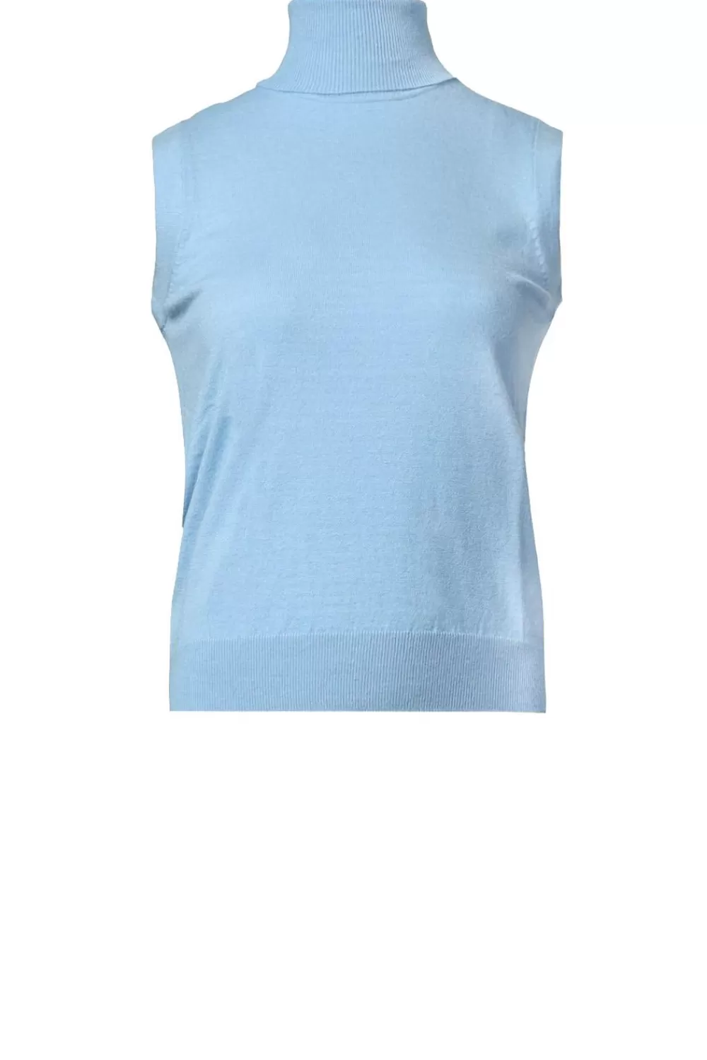 Bloezen & Tops<Silvia Heach Mouwloze Tricot Top Lupetto | Blauw