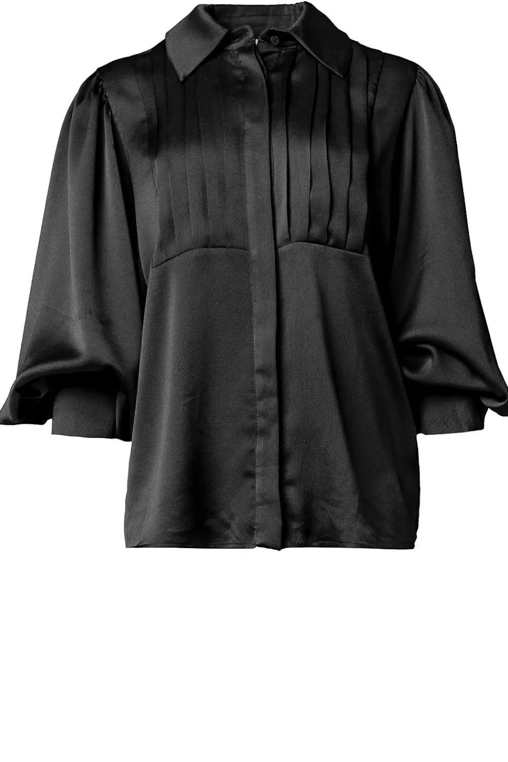 Bloezen & Tops<Silvia Heach Oversized Plisseblouse Patrizia | Zwart