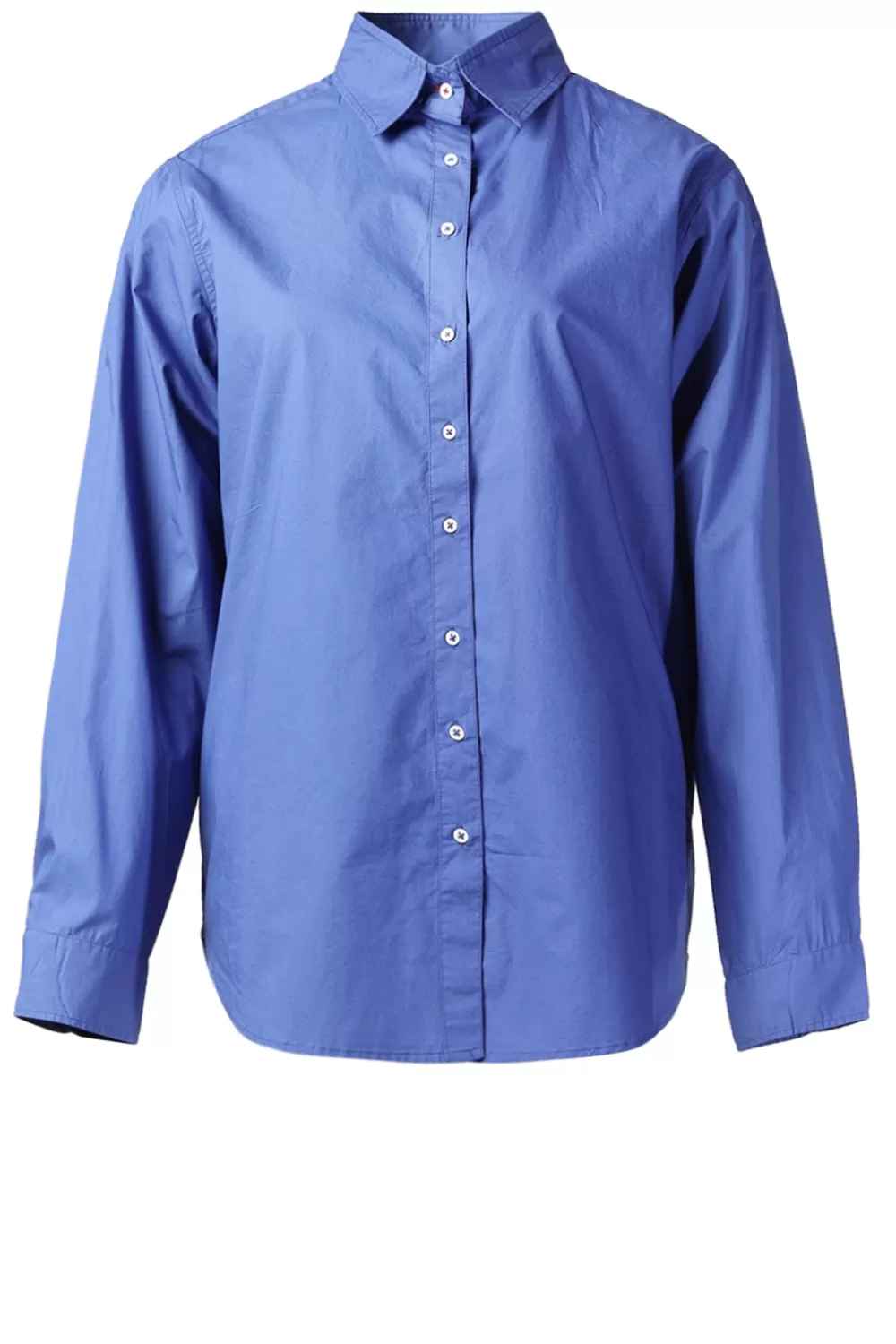 Bloezen & Tops<Ogenblik Amsterdam Poplin Blouse Iconisch | Blauw