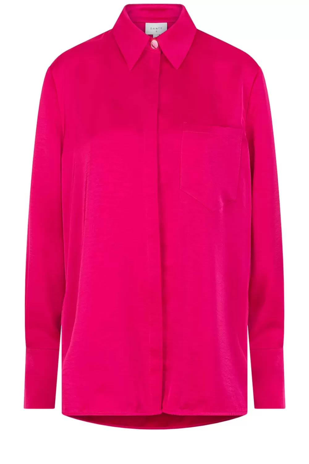 Bloezen & Tops<Dante 6 Satijnen Oversized Blouse Louda | Roze