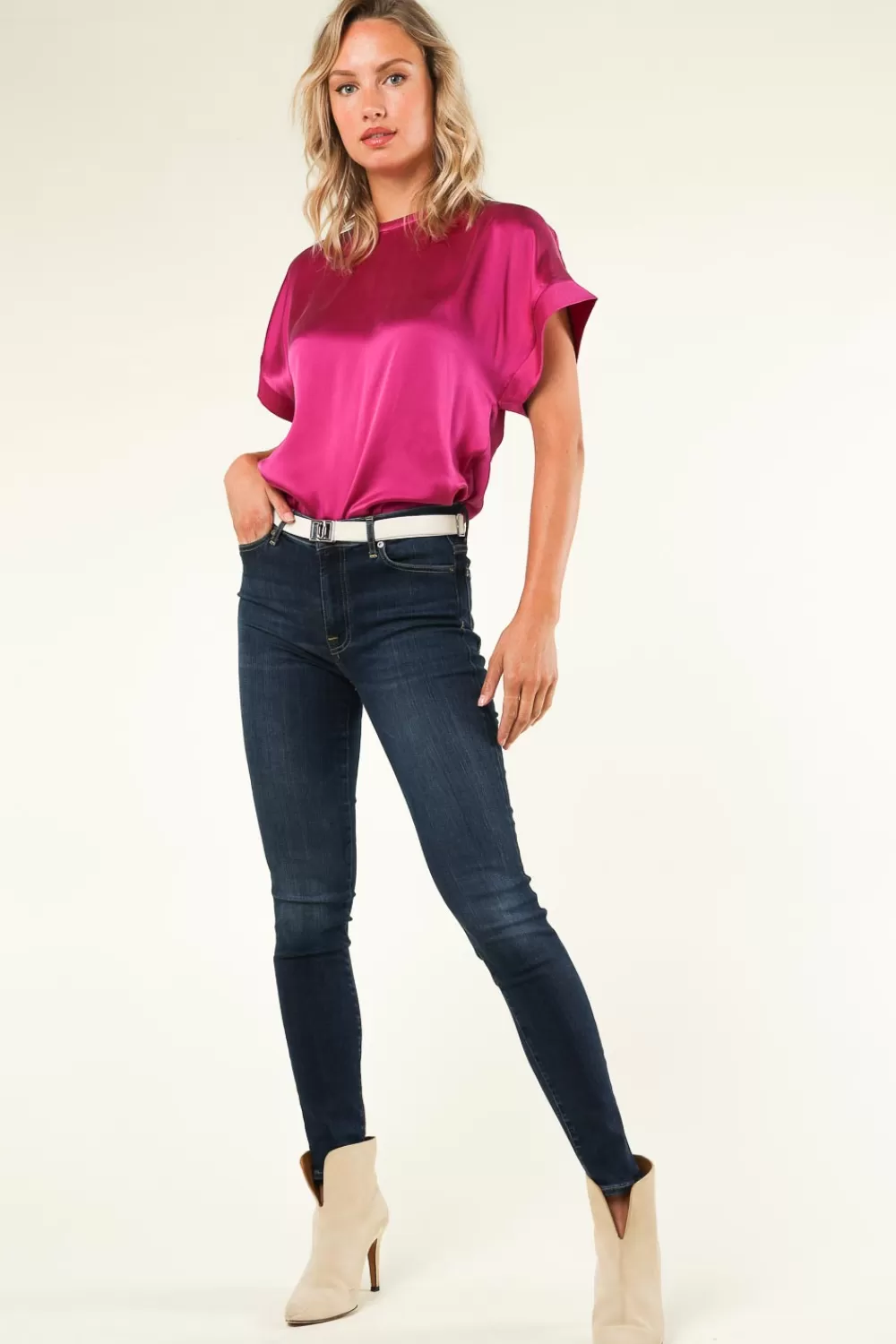 Broeken & Jumpsuits<7 Voor de hele mensheid Skinnyjeans Mira L30 | Blauw