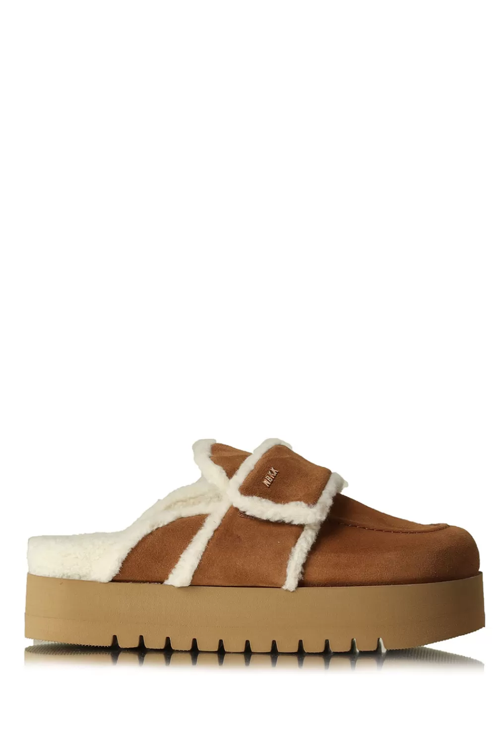 Schoenen<Nubik Slip-Ons Met Platform Teddy Chunky | Kameel