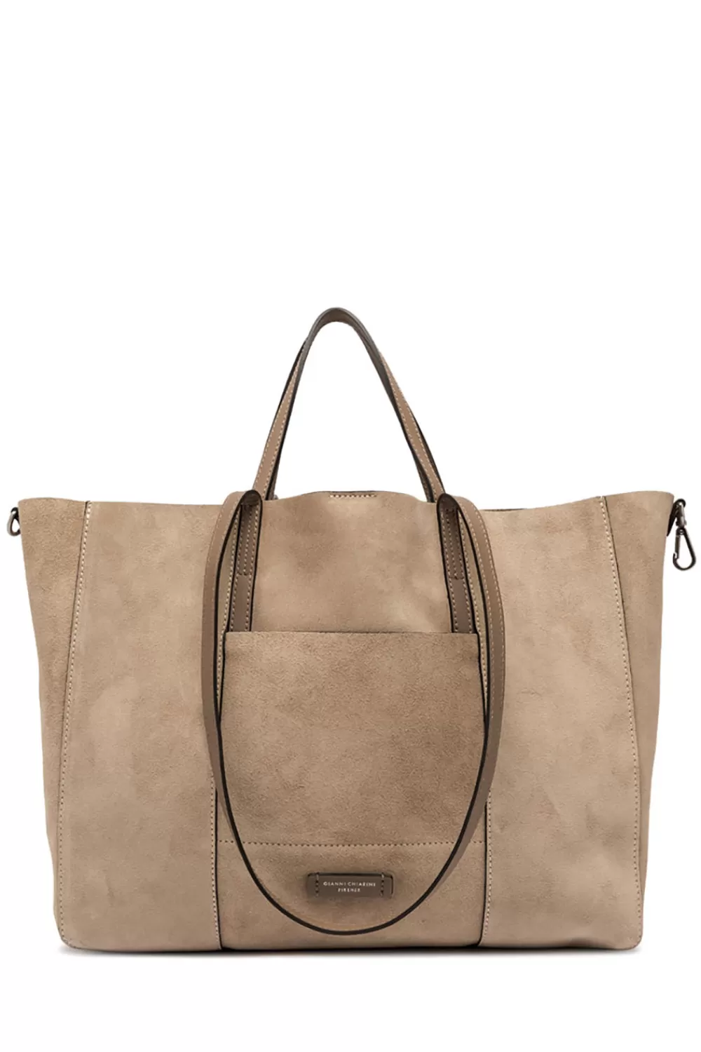 Tassen<Gianni Chiarini Suede Shopper Superlight | Natuurlijk