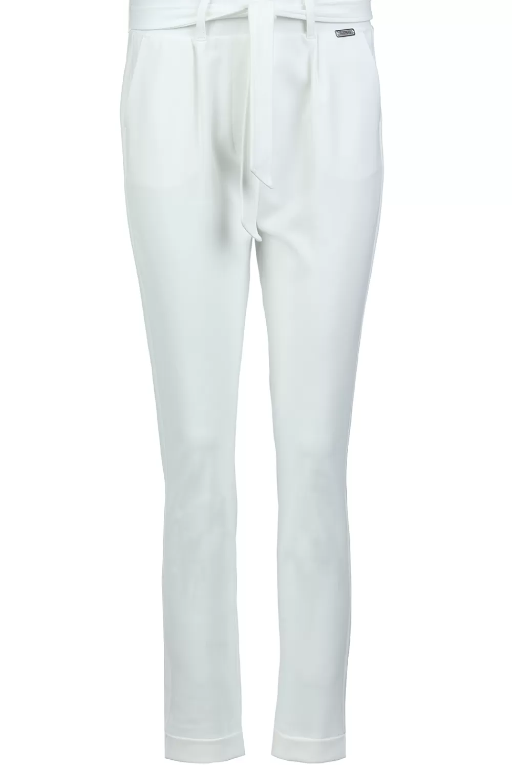 Broeken & Jumpsuits<D-ETOILES CASIOPE Travelwear Broek Met Strikceintuur Antigua | Wit