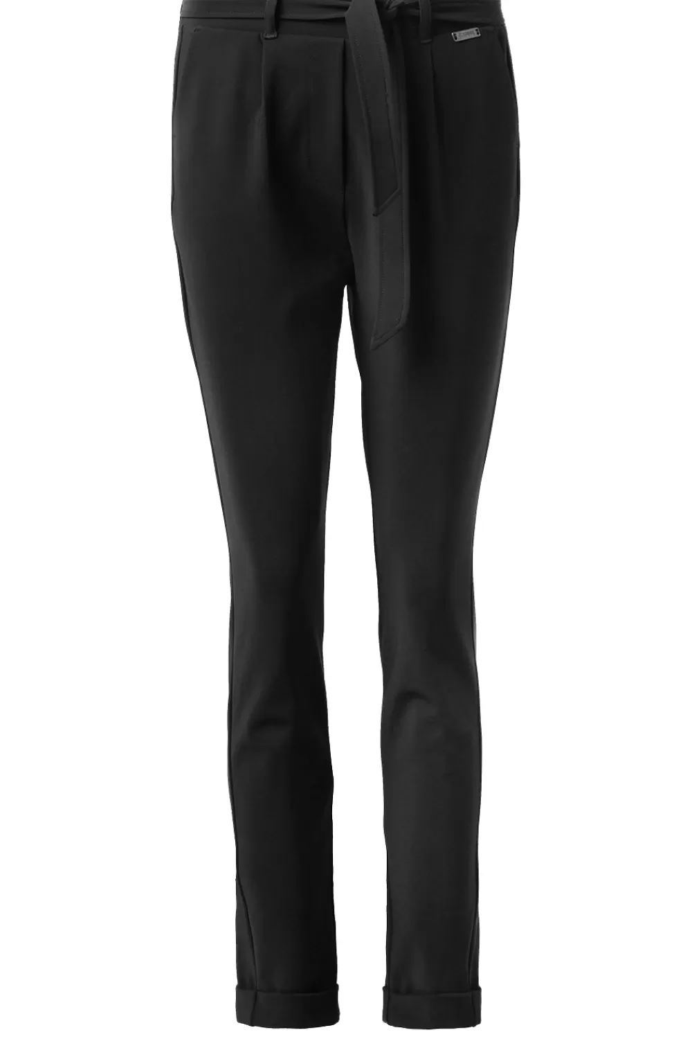 Broeken & Jumpsuits<D-ETOILES CASIOPE Travelwear Broek Met Strikceintuur Antigua | Zwart