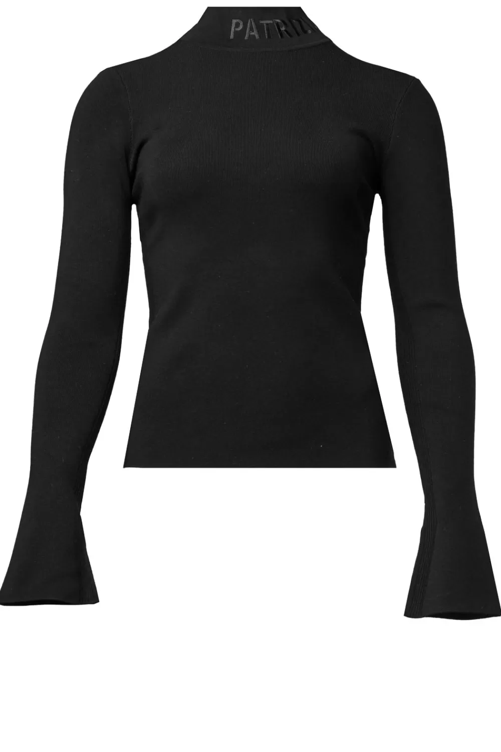 Bloezen & Tops<Patrizia Pepe Tricot Col Met Logo Anja | Zwart