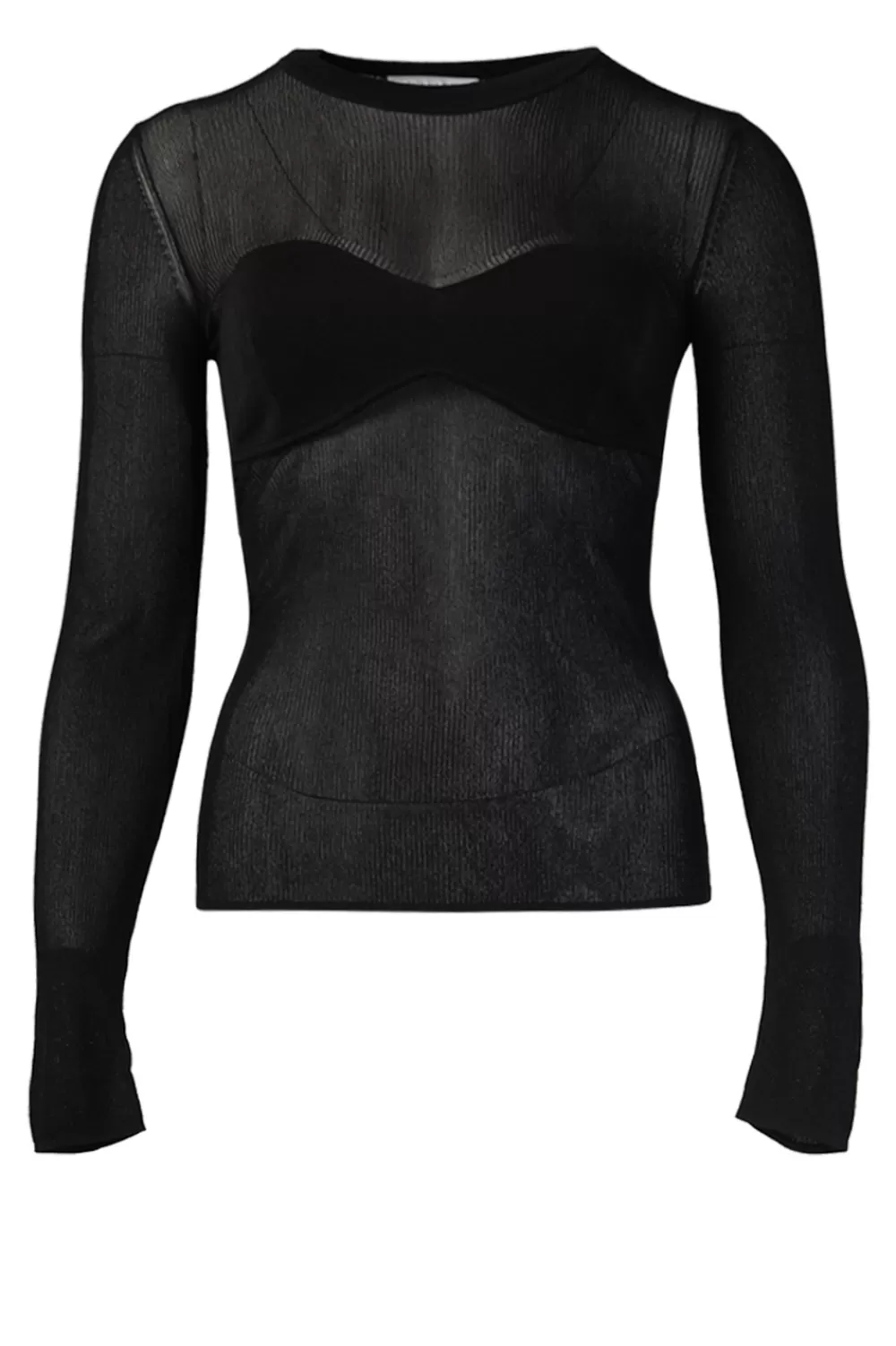 Bloezen & Tops<Patrizia Pepe Tricot Top Met Bh-Sluiting Emma | Zwart