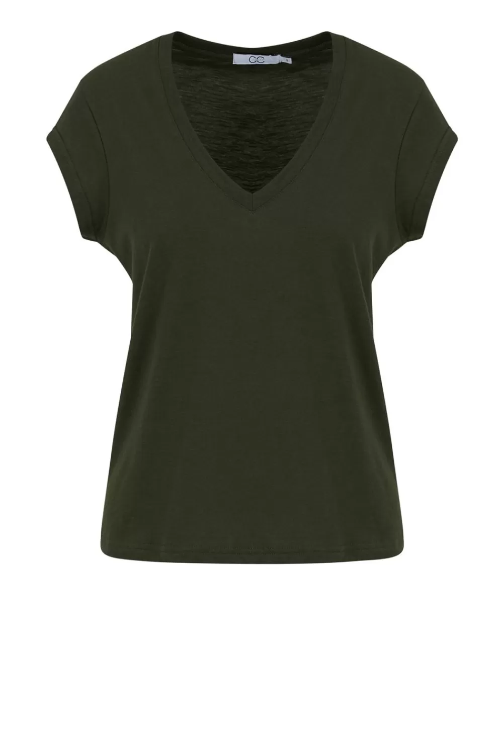 Bloezen & Tops<CC Hart T-Shirt Met V-Hals Vera | Donkergroen