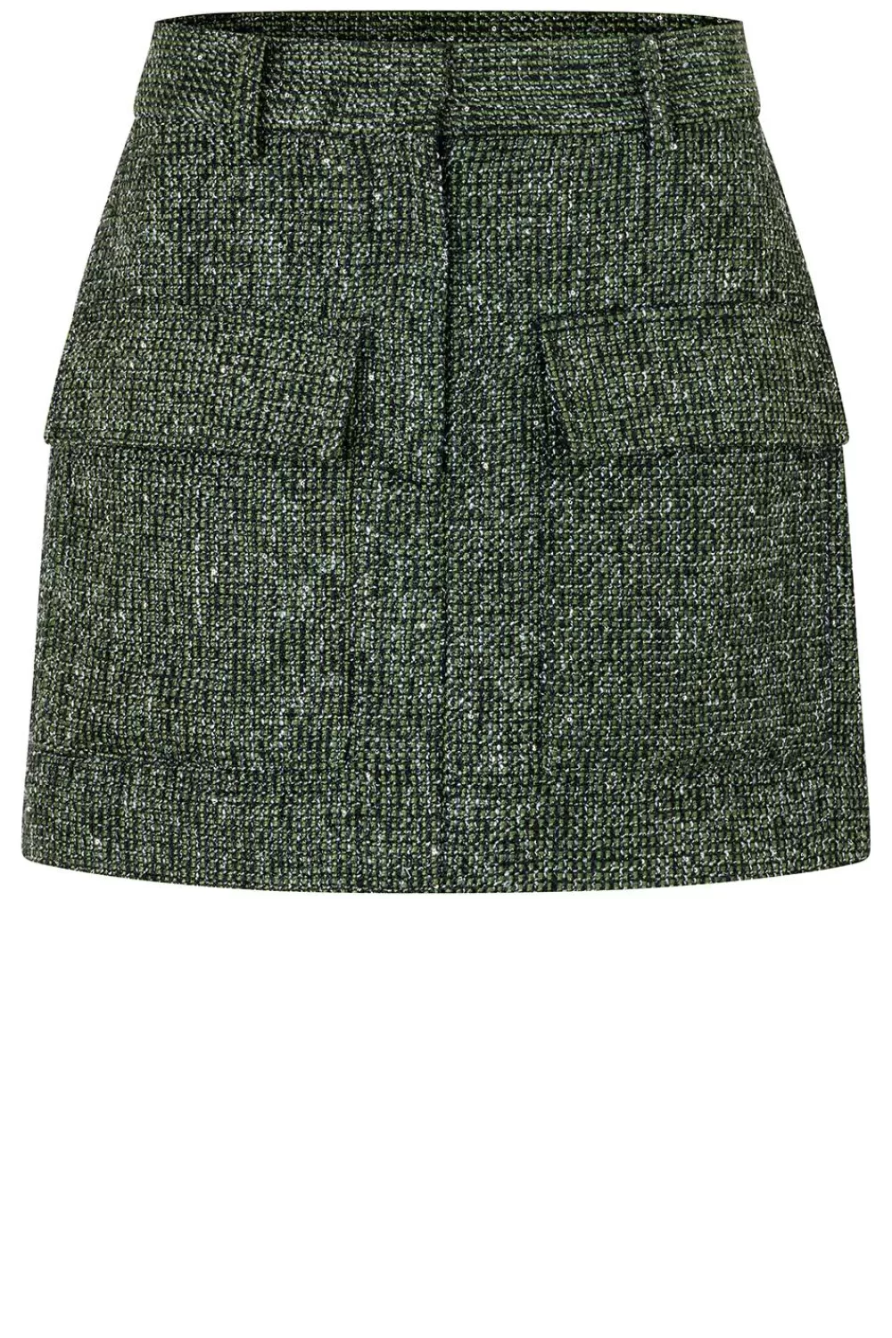 Jurkjes & Rokken<Tweede vrouwtje Tweed Lurex Rok Larca | Groente