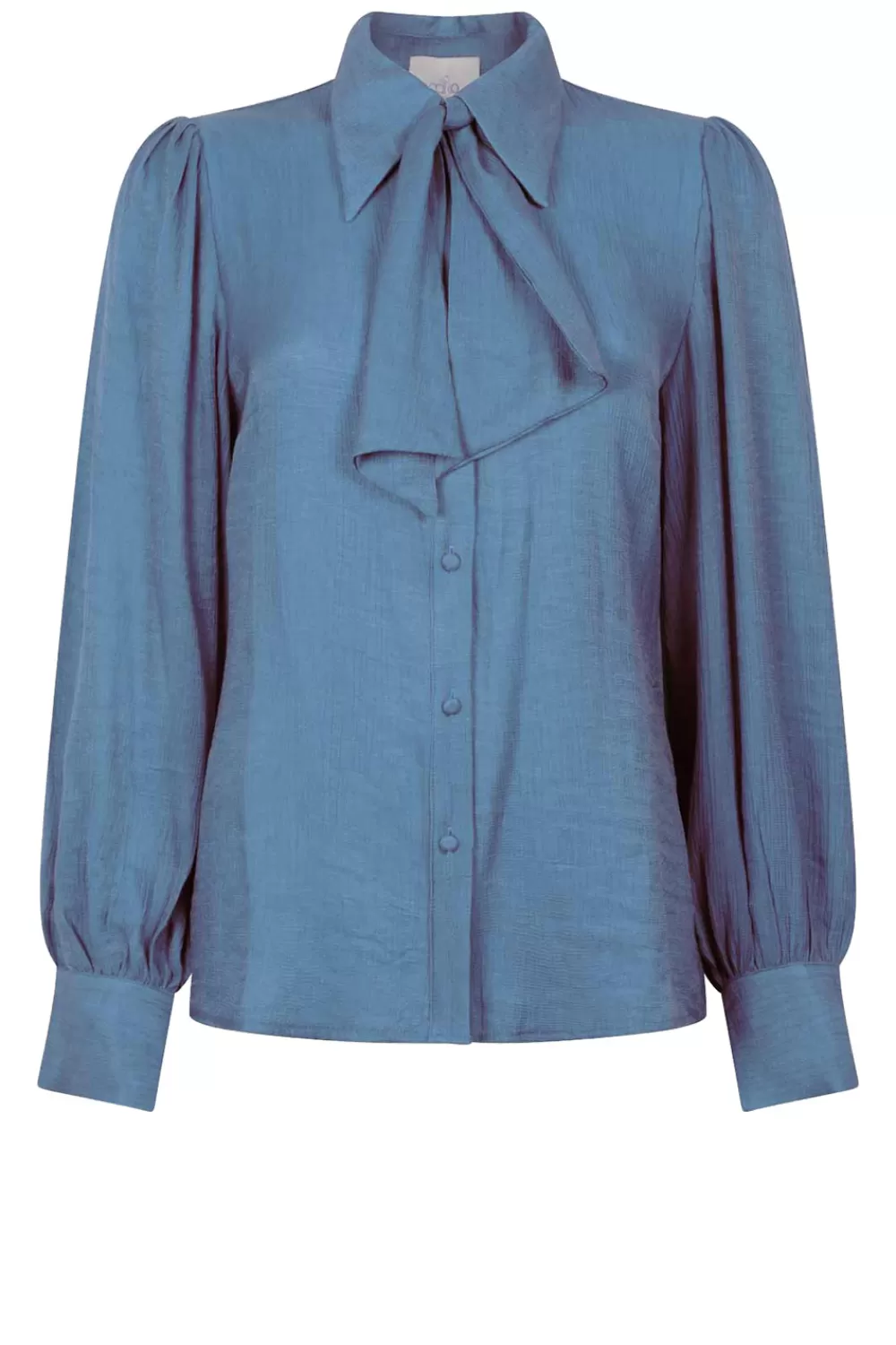 Bloezen & Tops<Aaiko Viscose Blouse Met Pofmouwen Veronne | Blauw