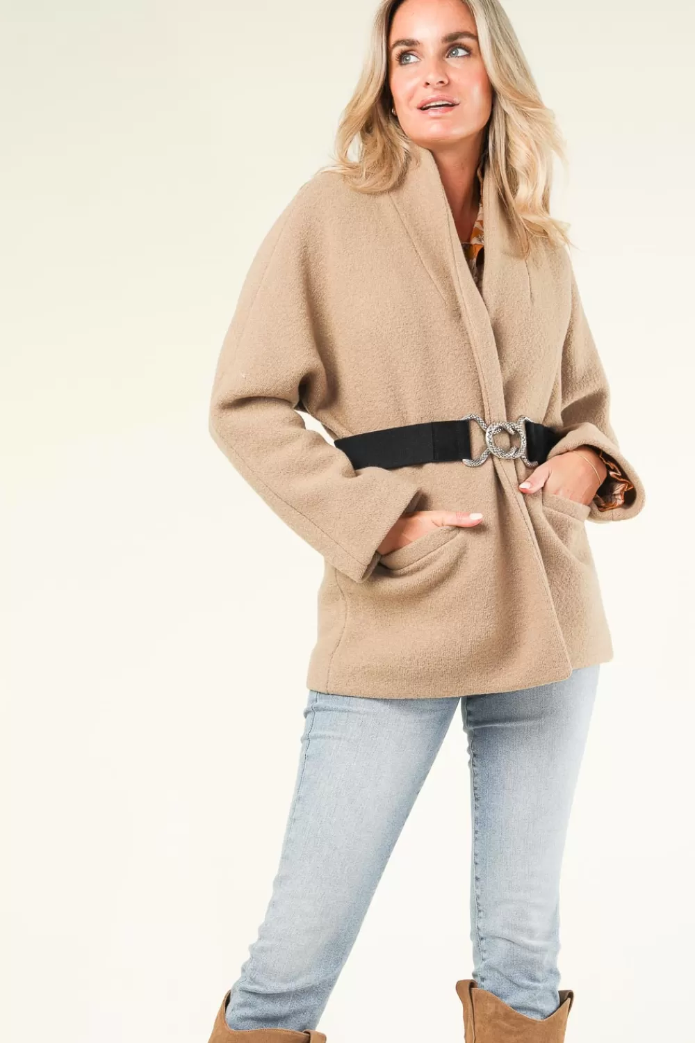 Jassen En Blazers<ba&sh Wollen Jas Met Riem Carol | Beige